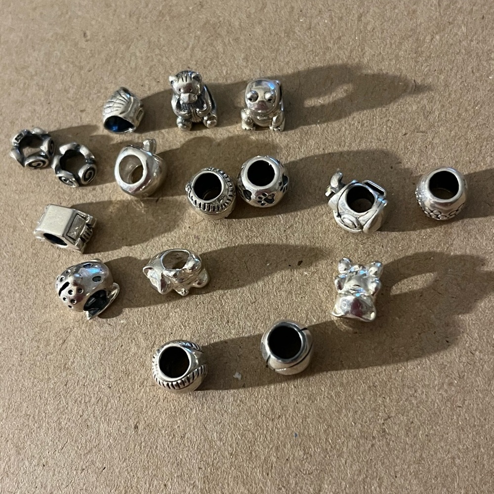 16 silver charms fits pandora